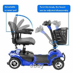 4 Wheels Power Mobility Scooter Wheel chair Electric Device Compact for Travel