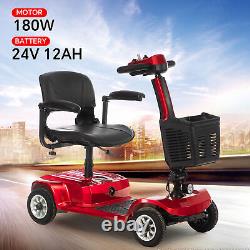4 Wheels Travel Mobility Scooter Power Wheelchair Folding Electric Scooter HomGZ