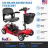 4-wheel Powered Mobility Scooter Electric Wheelchair Collapsible Compact Duty Us