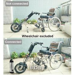 48V/350W 10AH Attachable Electric Handcycle Scooter Handbike Wheelchair 12 Tyre