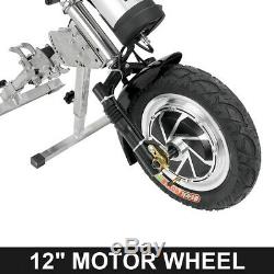 48V/350W 10AH Attachable Electric Handcycle Scooter Handbike Wheelchair 12 Tyre