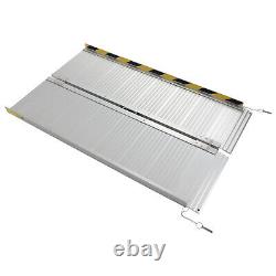 4FT Aluminum Multi-Folding Wheelchair Ramp Scooter Mobility Portable Ramp