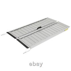 4FT Aluminum Multi-Folding Wheelchair Ramp Scooter Mobility Portable Ramp