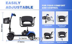 4Wheel Mobility Scooter-Powered Wheelchair Electric Device Compact for Travel US