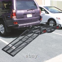 500 lbs Folding Strong Electric Wheelchair Hitch Carrier Scooter Loading Ramp