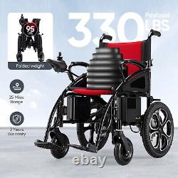 500W All Terrain Electric Wheelchair Heavy Duty Foldable Electric Wheelchairs