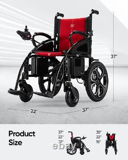 500W All Terrain Electric Wheelchair Heavy Duty Foldable Portable Adult Seniors