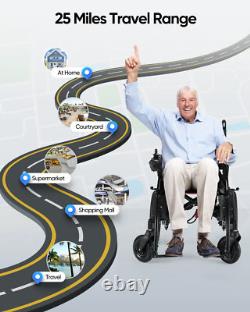 500W All Terrain Electric Wheelchair Heavy Duty Scooter Foldable Electric Chairs