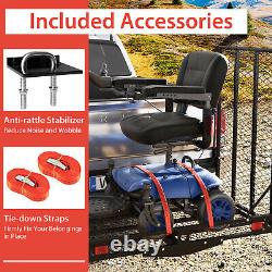 500lbs Folding Strong Electric Wheelchair Hitch Carrier Scooter Loading Ramp