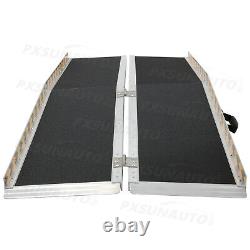 6/7ft Portable Aluminum Non Skid Wheelchair Scooter Mobility Ramp