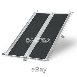 6' Portable Aluminum Folding Loading Wheelchair Scooter Mobility Ramp 600Lbs Cap