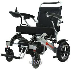 60 lbs Lightweight Electric Motorized Medical Wheelchair 365lb Capacity Silver