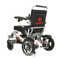 60 lbs Lightweight Electric Motorized Medical Wheelchair 365lb Capacity Silver