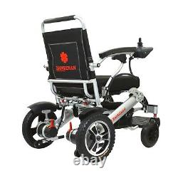 60 lbs Lightweight Electric Motorized Medical Wheelchair 365lb Capacity Silver