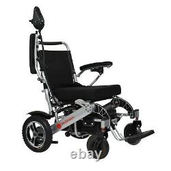 60 lbs Lightweight Electric Motorized Medical Wheelchair 365lb Capacity Silver