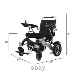 60 lbs Lightweight Electric Motorized Medical Wheelchair 365lb Capacity Silver