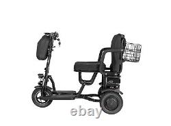 700W 3-Wheels Portable Double Motor Folding Electric Power Mobility Scooter