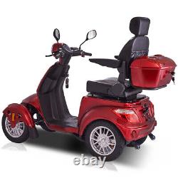 800W Heavy Duty 4 Wheels Mobility Scooters 500lbs Capacity fit Seniors & Adults