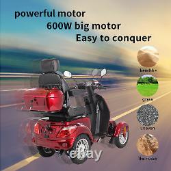 800W Heavy Duty 4 Wheels Mobility Scooters 500lbs Capacity fit Seniors & Adults