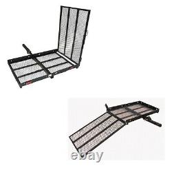 ALEKO Wheelchair Power Scooter Folding Cargo Carrier Rack Foldable Ramp 500LB