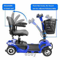 Adult 4 Wheels Electric Mobility Scooter Motorized Wheelchair for Travel Outdoor