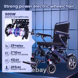 Adult Power Wheelchair, Bluetooth Remote Control, Trolley Design, 25 Mile Range