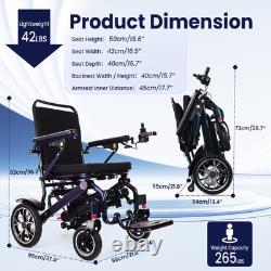Adult Power Wheelchair, Bluetooth Remote Control, Trolley Design, 25 Mile Range
