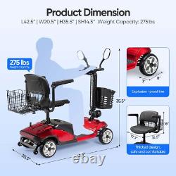 Adult Senior 4 Wheel Mobility Scooter Power Wheelchair Slop Protection 2 Baskets