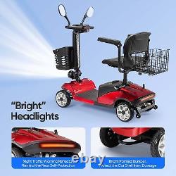Adult Senior 4 Wheel Mobility Scooter Power Wheelchair Slop Protection 2 Baskets