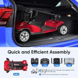 Adult Senior 4 Wheel Mobility Scooter Power Wheelchair Slop Protection 2 Baskets