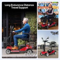 Adult Senior 4 Wheel Mobility Scooter Power Wheelchair Slop Protection 2 Baskets