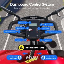 Adult Senior 4 Wheel Mobility Scooter Power Wheelchair Slop Protection 2 Baskets