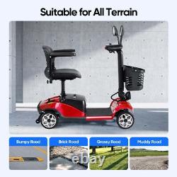 Adult Senior 4 Wheel Mobility Scooter Power Wheelchair Slop Protection 2 Baskets