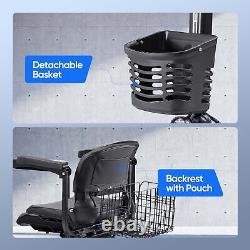 Adult Senior 4 Wheel Mobility Scooter Power Wheelchair Slop Protection 2 Baskets