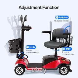 Adult Senior 4 Wheel Mobility Scooter Power Wheelchair Slop Protection 2 Baskets