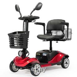 Adult Senior 4 Wheel Mobility Scooter Power Wheelchair Slop Protection 2 Baskets