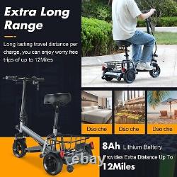 All Terrain 3 Wheel Foldable Mobility Scooter 300W Travel Mobility Scooter 8Ah