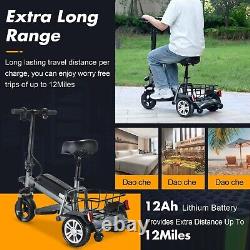 All Terrain Three-Wheel Ultralight Foldable Electric Mobility Scooter 12AH 250W