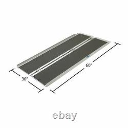 Aluminum Portable 5' Folding Mobility Wheelchair Scooter Ramp