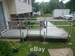 Aluminum Scooter Wheelchair Handicap Ramp, 27' Long with 2 Platform, Pick Up Only