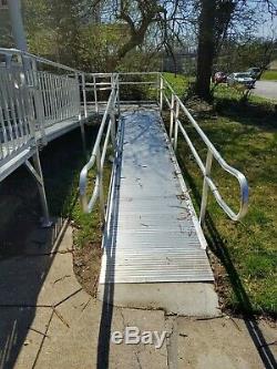 Aluminum Scooter Wheelchair Handicap Ramp, 30' Ramp, with 3 Platform, Pick Up Only