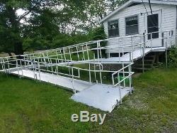 Aluminum Scooter Wheelchair Handicap Ramp, 40' Long with 4 Platforms, Pick Up Only