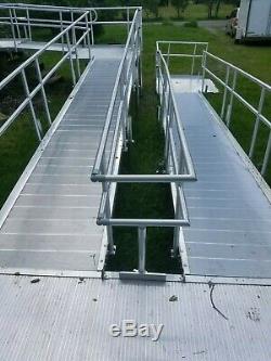 Aluminum Scooter Wheelchair Handicap Ramp, 40' Long with 4 Platforms, Pick Up Only