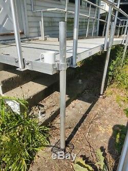Aluminum Scooter Wheelchair Handicap Ramp, 44' Ramp, with 2 Platform, Pick Up Only