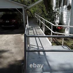 Aluminum Scooter Wheelchair Handicap Ramp, 55' Ramp, with 2 Platforms, Pickup Only