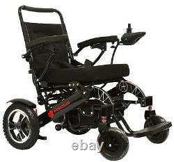 Automatic Folding Electric Mobility Wheelchair 365lb Capacity Long Range Black