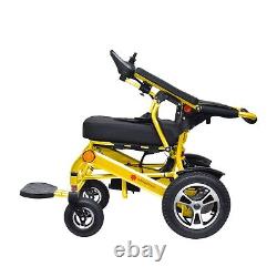 Automatic Reclining Medical Durable Electric Wheelchair (Foldable) Gold Frame