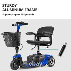 Big 3 Wheel Mobility Scooter Electric Powered Mobile Folding Wheelchair Device