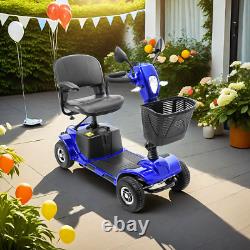 Big 4 Wheels Mobility Scooter Electric Power Wheel Chairs Slop Protection Brakes