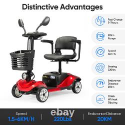 Big 4 Wheels Mobility Scooter Power Wheelchair Folding Electric Scooters Travel